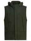 C.p. Company Hooded Sleeveless Vest Featuring Back Detail In Green