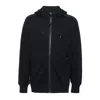 C.p. Company Goggle Zipped Hooded Sweatshirt In Black