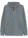 C.p. Company Zipped Hooded Sweatshirt Goggles In Blue