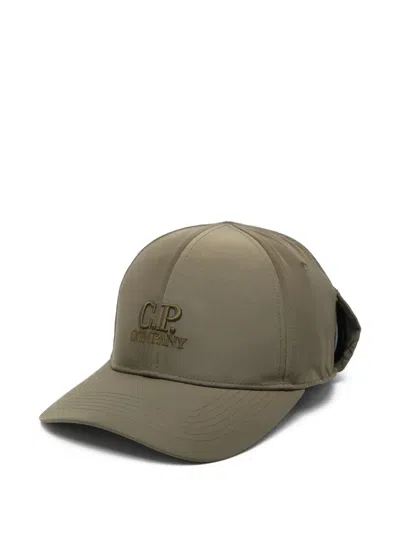 C.p. Company Goggles Baseball Cap In Gray