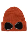 C.p. Company Goggles Beanie Hat In 438 Orange