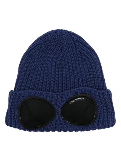 C.p. Company Goggles Beanie Hat In White
