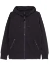 Shop C.p. Company Goggles-detail Zip-up Hoodie In Blue