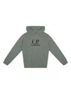 C.p. Company Goggles-detail Hoodie In Green