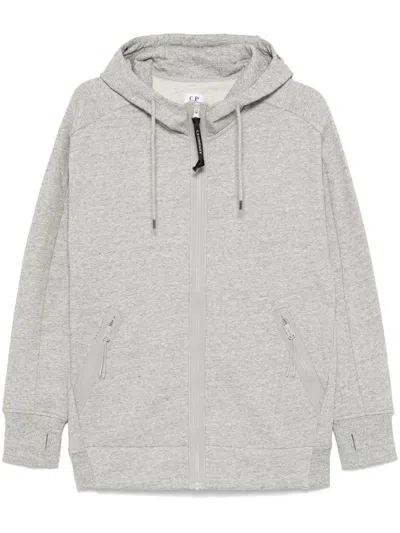 C.p. Company Gray Goggle Hoodie In Grey