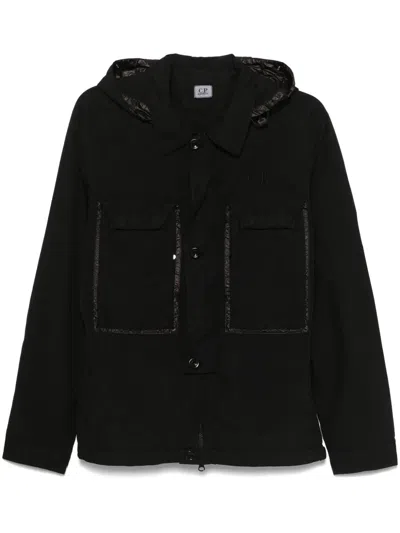 C.p. Company Goggles-detail Jacket In Black