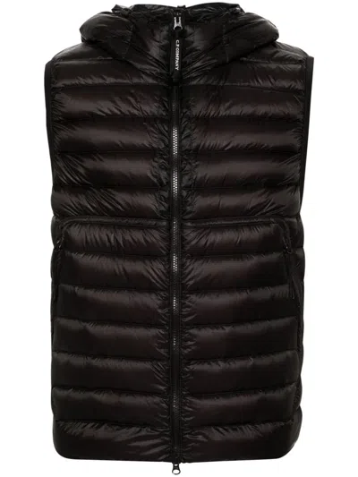 C.p. Company Cp Company D.d. Shell Goggle Down Gilet In Black