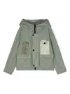 C.p. Company Goggles-detail Zip-up Jacket In Green
