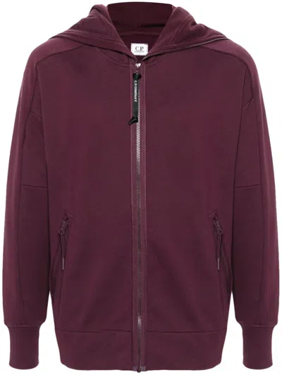 C.p. Company Goggles Hoodie In Red