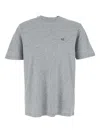 C.p. Company Grey T-shirt With Logo Printed On The Front In Cotton Man
