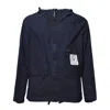 C.p. Company Google 50 Thread Count Jacket In Blue Cotton