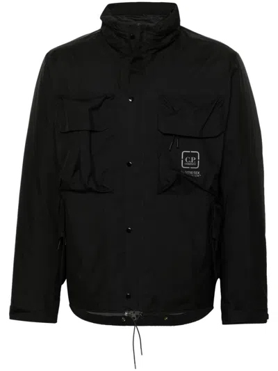 C.p. Company The Metropolis Series Gore-tex Infinium Hooded Jacket In Black