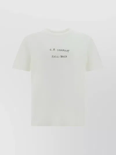 C.p. Company Graphic Print Crew Neck T-shirt In White