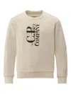 C.p. Company Graphic Print Sweater In Neutral