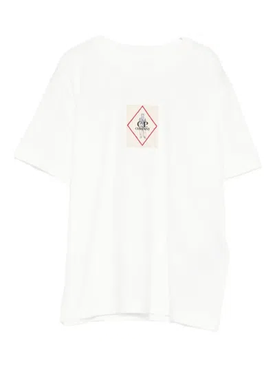 C.p. Company Kids' Graphic-print T-shirt In White
