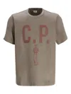 C.p. Company Grey Round Neck Logo T-shirt In Brown