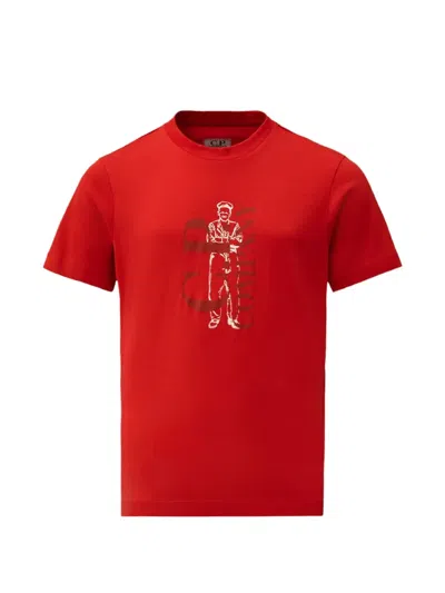 C.p. Company Graphic-print T-shirt In Red