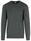 C.p. Company Graphite Wool Blend Sweater Men In Gray