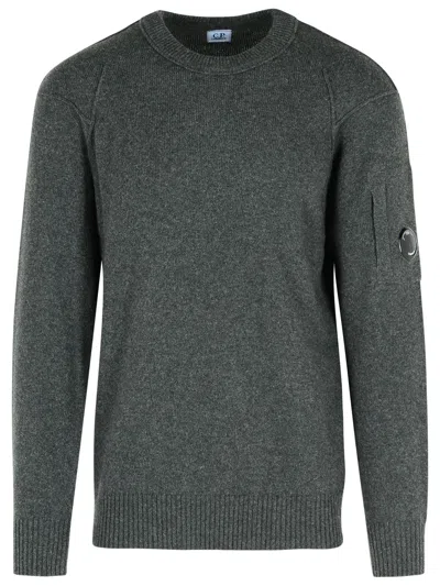 C.p. Company Graphite Wool Blend Sweater Men In Gray