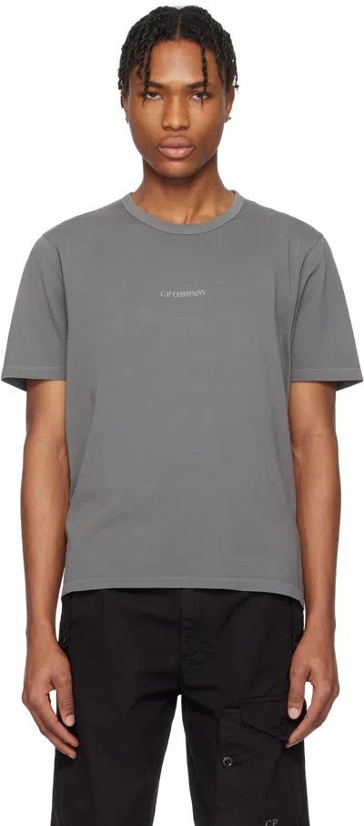 C.P. COMPANY GRAY 24/1 JERSEY RESIST DYED T-SHIRT