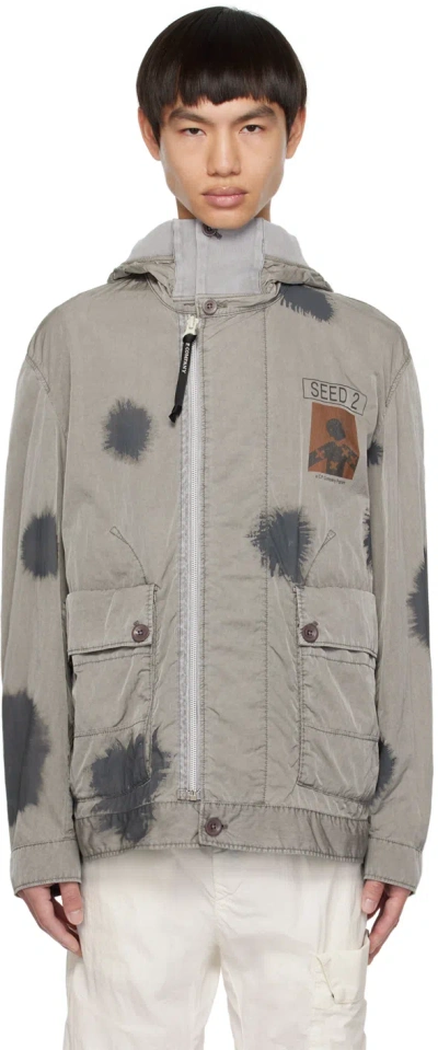 C.p. Company Gray Goggle Jacket In 920 Castlerock
