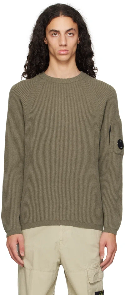C.P. COMPANY GRAY LENS SWEATER