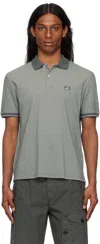 C.p. Company Gray Tacting Piquet Polo In 935 Smoked Pearl