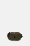 C.p. Company Functional Nylon Belt Bag With Prominent Logo In Green
