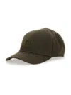 C.p. Company Green Baseball Cap With Logo Embroidered On The Front In Cotton Man In Green