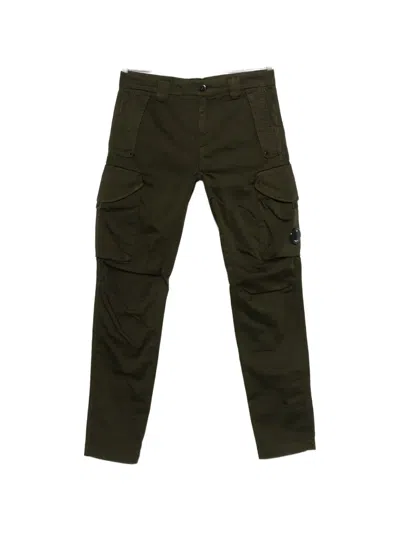 C.p. Company Green Cargo Trousers In Brown