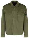 C.p. Company Rip-stop Cotton Jacket With Adjustable Drawstring Hem In Green