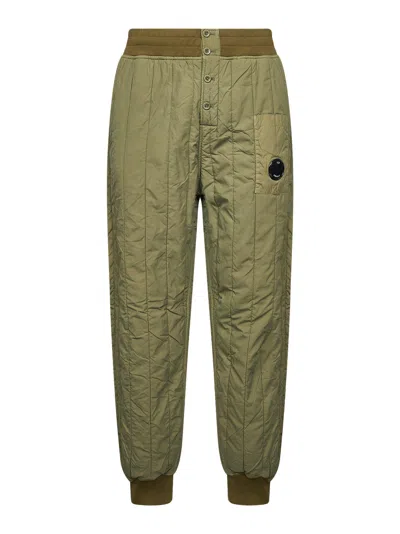 C.p. Company Gd Quilted Patch-pocket Track Pants In Green