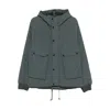 C.p. Company Quilted Hooded Jacket In Blue