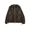 C.p. Company Hooded Drawstring Jacket In Brown