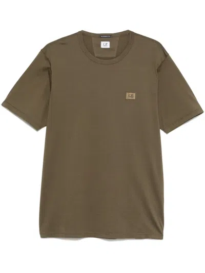 C.P. COMPANY GREEN LOGO PATCH T-SHIRT
