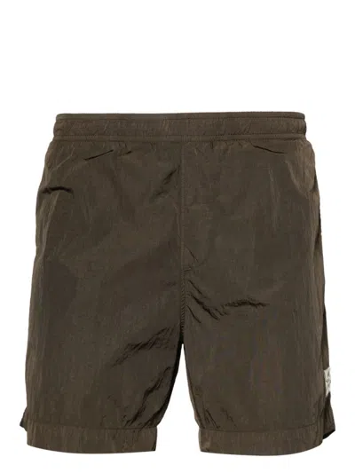 C.P. COMPANY GREEN LOGO SWIM SHORTS