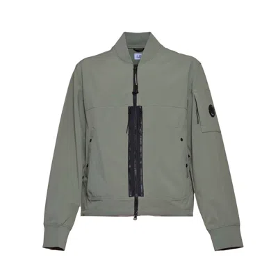 C.p. Company Green Nylon Single Breasted Jacket