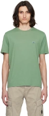 C.p. Company Logo-appliqué Cotton T-shirt In Green Bay 626