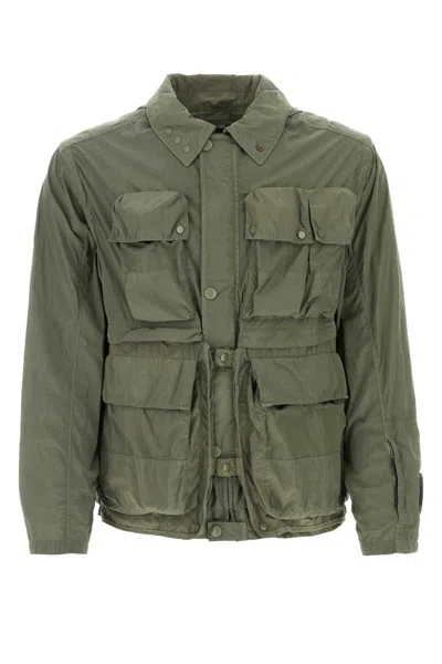 C.p. Company Green Stretch Nylon Jacket In Agavegreen