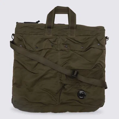 C.p. Company Green Tote Bag In Verde