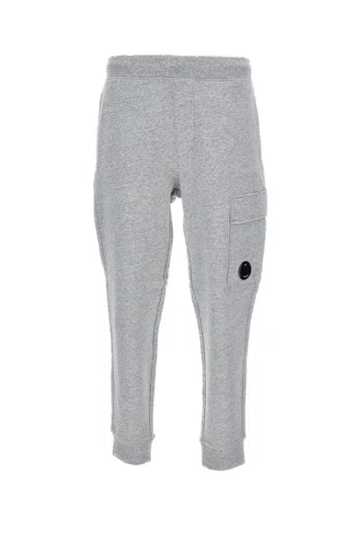 C.P. COMPANY GREY CARGO PANTS WITH DRAWSTRING WAIST