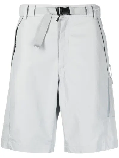 C.p. Company Metropolis Series Belted Cotton Shorts In Grey