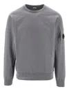 C.p. Company Long-sleeve Matte Finish T-shirt With Circular Lens Pocket In Grey