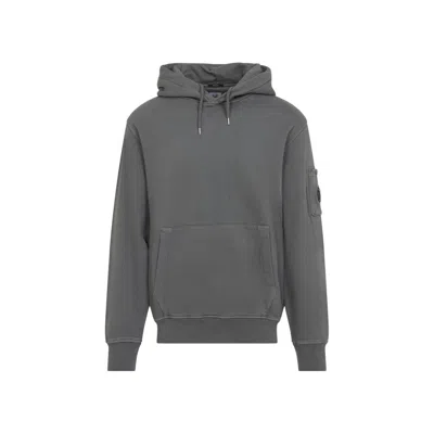 C.P. COMPANY GREY COTTON HOODIE