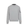C.p. Company Long-sleeve Crewneck Shirt With Zippered Pocket Detail In White
