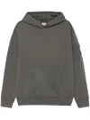 C.p. Company Grey Cotton Sweatshirt With A Kangaroo Pocket And Hood