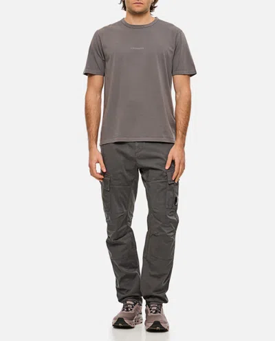 C.p. Company Grey Logo T-shirt In Beige