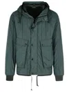C.p. Company Grey Polyamide Jacket In Green