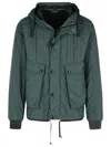C.p. Company Grey Polyamide Jacket In Animal Print