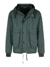 C.p. Company Grey Polyamide Jacket In Black